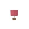 Maeve Pink jute & solid wood table lamp