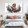 The Castle Decor Krishna Ji Wall Painting Wooden Framed 27x48 Inch (Style 21)