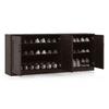 Bennis 21 Pair Shoe Rack in Dark Walnut Finish