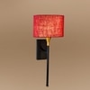 Devansh Metal Electric Wall Light in Black Colour with Maroon Shade Count of 1 Light