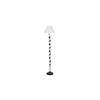 Carrington Black Cotton Shade Floor Lamp