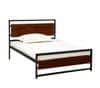 Palmer Metal Single Size Non Storage Bed In Provincial Teak Finish