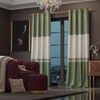 Stoa Paris Satin Long Door Curtain, 70% Blackout Curtains, Sun Protection, Set of 2, Versailles - Majestic Meadow