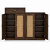 Danta Sheesham Wood Shoerack  In Walnut Finish  with Rattan Door