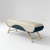 The Soho Cradle Metal Bench in White Finish