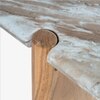 Linea Solid Wood Coffee Table in Brown Colour