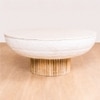 Kaba Solid Wood Coffee Table in White Colour