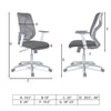 Wiwngas Mid Back Ergonomic Chair in Black Colour