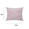 Hip Hop Hooray Jacquard Cushion Cover With Pom Poms  Pink 16X16 Inches