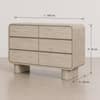 Roswell Solid Wood Chest Of 6 Drawers In White Ash Finish