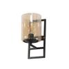 Eliante Modern Wall Lights Mild Steel & Glass Material Brown & Champaign Finish