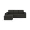 Apollo Fabric Sectional Sofa (Colour : Graphite Grey, Cushion : Soft, Back Type : Regular, Seating Capacity : Left Aligned 2 Seater + Left Aligned Chaise)
