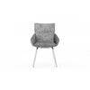 Megan Swivel Dining Chair In Grey Colour