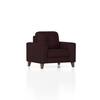 Verona Premium 1 Seater Fabric Sofa in Deep Plum Velvet Colour