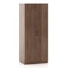 Zoey Engineered Wood 2 Door Wardrobe in Classic Walnut Finish