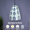 Modern Glass Electric Hanging Light in White Colour