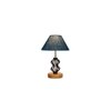 Evelynn Turquoise Jute Table lamp with Wood & Iron Base