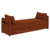 Jedlo Velvet 2 Seater Ottoman Bench  with Storage in Orange  Color