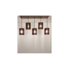 Ventus 5 Series Brown Solid Wood Cluster Hanging Light