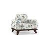 Granada Luxe 1 Seater Fabric Sofa in Adrian Velvet Colour