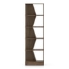 Paleo Solid Wood  Bookshelf in Danish Walnut Finish
