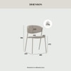 Scandinavian Kory Dining Chair Matte Beige Finish