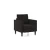 Winston 1 Seater Fabric Sofa in Asphalt Grey Colour