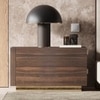 Tgere Series polished Bedside Table with Gold Base
