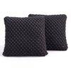 Spencer Black Solid 18X18 Inches Cotton Cushion Cover