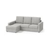 Apollo Sofa (Colour : Vapour Grey, Cushion : Hard, Back Type : High Back, Seating Capacity : Left Aligned 2 Seater + Left Aligned Chaise)