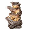 Wine Wood Stone Indoor Water Fountain