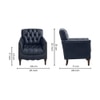 Jones Pu Leather W in g Chair in Blue