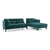 Lewis Sectional Sofa (Colour : Malibu, Cushion : Hard, Seater : Right Aligned 3 Seater + Right Aligned Chaise)