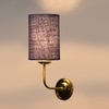 Devansh Metal Electric Wall Light in Gold Colour with Blue Shade Count of 1 Light