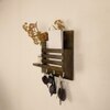 Somerset Wooden Wall Shelf Organiser With Key Holders