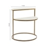 Marla Metal Side Table in Gold Colour