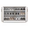 Alex 12 Pair Shoe Rack in Classic Walnut Finish