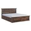 Prashiv Sheesham Wood Queen Size Bed In Provincial Teak Finish With Hydraulic Storage (60 x 78 inches)