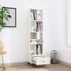 Hexa Engineered Wood Bookshelf Multipurpose Storage Rack in Frosty White Colour