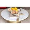 Rossoi Gold Leaf Coffee Table With White Stone Top
