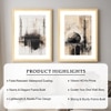 Kaaba Abstract Minimalist Islamic Set of 2 Framed Posters 45x60 cm