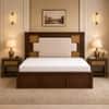 Nayra Solid Wood Comfort King Bed Box Storage Provincial Teak Finish Mattress 72 x 78 Inches