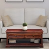 Sheesham Wood Coffee Table In Scratch Resistant Honey Oak Finish