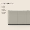 Dorian Engineered Wood Sideboard With Ceramic Top In Taupe High Gloss Finish