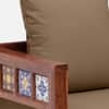 Rangrez Solid Wood 1 Seater Sofa in Honey Oak Finish in Brown Colour