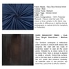 Rosslyn Solid Wood Pouf Stool in Navy Blue Velvet