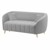 Nero Velvet 2 Seater Sofa in Grey Colour