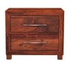 Birch Solid Wood Bedside Table in Teak Finish