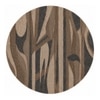 Handmade Round Wool Rug Modern Abstract Brown Charcoal 8 Feet Carpet