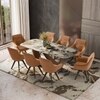 Paloma 8 Seater Spanish Ceramic Dining Table With Set of 4  Wella Dining Chair